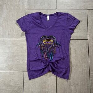 Delta Arizona Bike Week 2023 Purple Graphic V-Neck Tee Shirt SH0551
